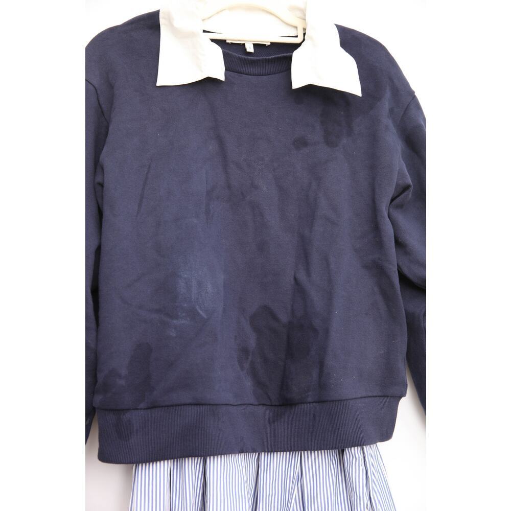 Sea NY x RTR Layered Sweatshirt Midi Dress Size S- Stain - Picture 5 of 7